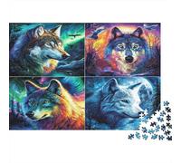 1000 Piece Jigsaw Puzzle for Wolf- Mindfulness & Family Fun Activity, Challenging Puzzle Game 70x50cm/1000pcs