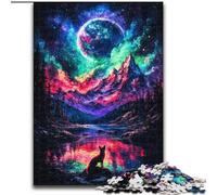 1000-Piece Jigsaw Puzzle Fox Under The Planet Jigsaw Puzzles for Adults Perfect for Teenagers & Family Fun, for Birthdays (Size 26x38cm)
