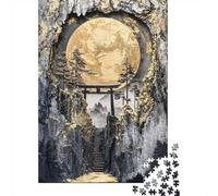 1000 Piece Jigsaw Puzzle, Full Moon Shrine Gateway, 52x38cm/1000pcs, for Adults, Indoor Puzzle Activity, Home Relaxation And Time at Home