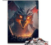 1000 Piece Jigsaw Puzzle Fury Dragon I Puzzle Made of cardboard,Family Interactive Game, Brain Teaser Gift, Educational Toy 1000pcs(26x38cm)
