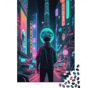 1000 Piece Jigsaw Puzzle Futuristic Boy Jigsaws Puzzles Wooden Puzzle Assembly Toy Family Interactive Game 1000pcs (75x50cm)