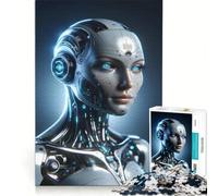 1000 Piece Jigsaw Puzzle Futuristic Cyborg Advanced Humanoid Robot, Practical Game, Parent-child Interaction, Artists Collection, Fine Art 38x26cm