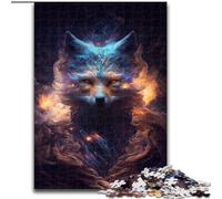 1000-Piece Jigsaw Puzzle Galactic Fox Kitsune Puzzle Made of Wood,Family Interactive Game, Brain Teaser Gift, Educational Toy 1000pcs(50x75cm)