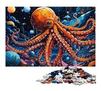 1000 Piece Jigsaw Puzzle Galaxy Octopus Puzzles for Adults Ideal for Lover, Perfect Christmas, New Year, Valentine's Gift 26X38CM/10.23x14.96inch