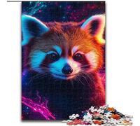 1000 Piece Jigsaw Puzzle Galaxy Red Panda 1000Pc Adults Jigsaw Puzzle Family Interaction & Fun Gift, Vibrant Abstract Design (Size 26x38cm)