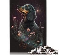 1000 Piece Jigsaw Puzzle Game Animal Dachshund Space Jigsaw Puzzles Wooden Puzzles Educational Stress Relief Toy Puzzle size : 75x50cm