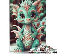 1000 Piece Jigsaw Puzzle Game Cute Baby Dragons Jigsaw Puzzles for Adults, Woodenboard Puzzles Home Decoration 1000pcs (75x50cm)
