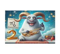 1000 Piece Jigsaw Puzzle Game Cute Goat for Adults And Kids, Woodenboard Puzzles Home Decoration (75×50cm)