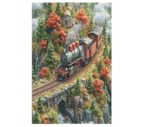 1000 Piece Jigsaw Puzzle Game Dream Train Jigsaw Puzzles for Adults And Kids, Woodenboard Puzzles Home Decoration （78×53cm）