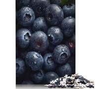 1000 Piece Jigsaw Puzzle Game Fresh Blueberries Puzzles for Adults & Wooden Jigsaw Great Birthday Present for Adults 1000pcs (75x50cm)