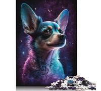 1000 Piece Jigsaw Puzzle Game Galaxy Colourful Chihuahua Jigsaw Puzzles Wood Jigsaw Educational Toys 1000pcs (75x50cm)