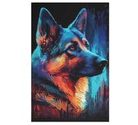 1000 Piece Jigsaw Puzzle Game German Shepherd Jigsaw Puzzles for Adults And Kids, Woodenboard Puzzles Home Decoration (78×53cm)