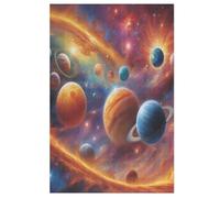 1000 Piece Jigsaw Puzzle Game Space Planet for Adults And Kids, Woodenboard Puzzles Home Decoration 78×53cm