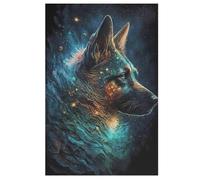 1000 Piece Jigsaw Puzzle German Shepherd Jigsaw Puzzle for Adults Wooden Puzzles Educational Game Challenge Toy (78×53cm)