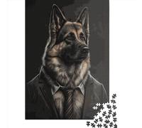 1000 Piece Jigsaw Puzzle German Shepherd Jigsaws Puzzles Wooden Puzzle Assembly Toy Family Interactive Game 1000pcs (75x50cm)