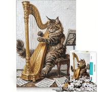 1000 Piece Jigsaw Puzzle Ginger Cat Banana Split Surf, Practical Game, Parent-child Interaction, Artists Collection, Fine Art 38x26cm