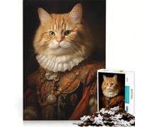 1000 Piece Jigsaw Puzzle Ginger Victorian Cat, Practical Game, Parent-child Interaction, Artists Collection, Fine Art 38x26cm
