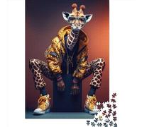 1000 Piece Jigsaw Puzzle Giraffe Dancer Jigsaws Puzzles Paper Puzzle Assembly Toy Family Interactive Game 1000pcs (38x26cm)