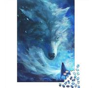 1000 Piece Jigsaw Puzzle Glacier Wolf Jigsaws Puzzles Paper Puzzle Assembly Toy Family Interactive Game 1000pcs (38x26cm)