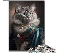 1000 Piece Jigsaw Puzzle Glorious Magnificent Cat Impossible Jigsaw Puzzles for Adults Family Interactive Game, Brain Teaser Gift, Educational Toy (Size 50x75cm)