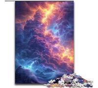 1000 Piece Jigsaw Puzzle Glowing Colourful Clouds Jigsaw Puzzles Made of cardboard,Perfect Home Or Office Decor, Ideal 1000pcs(26x38cm)