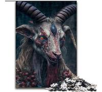 1000 Piece Jigsaw Puzzle Goat Devil Puzzles for Adults size 26x38cm Fun at Home Activities, Birthday Present, Travel Gifts