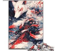 1000 Piece Jigsaw Puzzle God of Foxes Jigsaw Puzzle Made of Wood,Perfect for Family Fun, Party Games, Birthday Party Favors 1000pcs(50x75cm)
