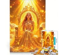 1000 Piece Jigsaw Puzzle Golden Goddess Throne, Brain Teaser Game, Decompressing Intellectual, Birthday Present, Gifts, (50x75cm)
