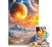 1000 Piece Jigsaw Puzzle Golden Planet, Brain Teaser Game, Decompressing Intellectual, Birthday Present, Gifts, (38x52cm)