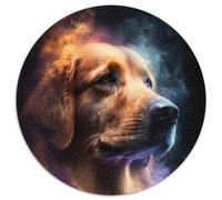 1000 Piece Jigsaw Puzzle Golden Retriever Cloud 1000Pc Adults Round Jigsaw Puzzle Ideal for Teenagers & Collectors, Travel Gift, Family Activity 1000pcs (67.5x67.5cm)
