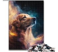 1000 Piece Jigsaw Puzzle Golden Retriever Nebula Jigsaw Puzzles size 26x38cm Interactive Family Game, DIY Home Decor Brain Challenge Gift