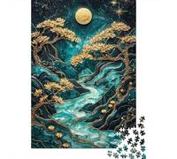 1000 Piece Jigsaw Puzzle, Golden Sakura Dreams, 52x38cm/1000pcs, for Adults, Winter Indoor Activity, Weekend Downtime And Cosy Evenings