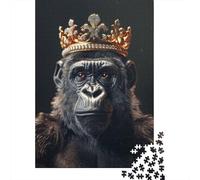 1000 Piece Jigsaw Puzzle, Gorilla Animal King, 70x50cm/1000pcs, for Adults, Shared Puzzle Activity, Weekend Leisure And Time Together