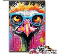 1000 Piece Jigsaw Puzzle Graffiti Painting Pug Impossible Jigsaw Puzzles for Adults for Home Decor, Brain Training 26x38cm