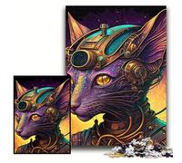 1000 Piece Jigsaw Puzzle Hairless Cat Warrior Wooden Jigsaw Puzzles 50x75 cm Brain Challenge Gift, Educational Activity for Teenagers