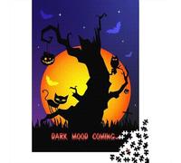1000 Piece Jigsaw Puzzle, Halloween Scary Tree Owl, 70x50cm/1000pcs, for Adults, Thoughtful Gift Idea, Family Activity And Time at Home