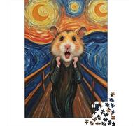1000 Piece Jigsaw Puzzle, Hamster Scream Art, 38x26cm/1000pcs, for Adults, Puzzle Lover Present, Screen-Free Leisure And Time at Home