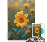 1000 Piece Jigsaw Puzzle Happiness Is A Flower, Family Game, Pattern Assembly, with Fully Interlocking Randomly Shaped Pieces 38X52CM
