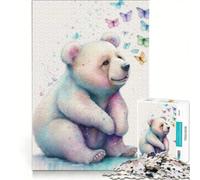 1000 Piece Jigsaw Puzzle Happy Little Teddy Bear, Family Game, Pattern Assembly, with Fully Interlocking Randomly Shaped Pieces 50X75CM