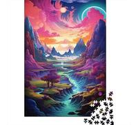 1000 Piece Jigsaw Puzzle Heaven Landscape Fantasy Colors Puzzles for Adults Paper Games Jigsaw Challenge Toy Christmas And Birthday Gifts 38x26cm/1000pcs