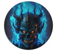 1000 Piece Jigsaw Puzzle Hell Flame Demon 1000 Piece Round Jigsaw Puzzles for Adults Perfect for Teenagers & Home Decor 67.5x67.5cm