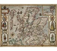 1000 Piece Jigsaw Puzzle: Historical Map of Scotland by John Speed - Large Size 66cm x 50cm