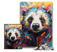 1000 Piece Jigsaw Puzzle Horse Graffiti Impossible Jigsaw Puzzles for Adults for Home Decor, Brain Training Size 26x38cm