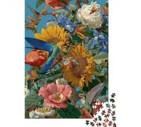 1000 Piece Jigsaw Puzzle, Hummingbirds And Flowers, 70x50cm/1000pcs