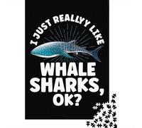 1000 Piece Jigsaw Puzzle, I Just Really Like Whale, 38x26cm/1000pcs, for Adults, Winter Indoor Activity, Weekend Downtime And Time at Home