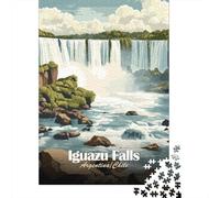 1000 Piece Jigsaw Puzzle, Iguazu Falls, ArgentinaChile, 70x50cm/1000pcs, for Adults, Family Activity, Relaxing Evenings And Couples And Families