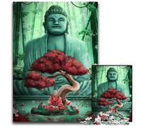 1000 Piece Jigsaw Puzzle Inner Peace Buddha And Monk Meditation Impossible Jigsaw Puzzles for Adults Brain Teaser Game Interactive Family Game Suitable for Ages 14 1000 PCS(75x50cm)