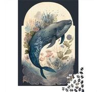 1000 Piece Jigsaw Puzzle, Innocent Whale, 38x26cm/1000pcs, for Adults, Indoor Puzzle Activity, Weekend Downtime And Time at Home