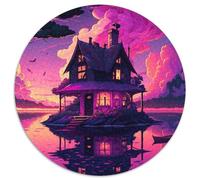 1000 Piece Jigsaw Puzzle Island in The Lake Challenging Puzzles Challenging DIY Art for Enthusiasts, for Relaxation 67.5x67.5 cm