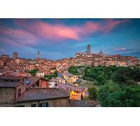 1000 Piece Jigsaw Puzzle, Italy Tuscany Siena Buildings Houses Puzzle Unique Birthday And Xmas Gifts 52x38cm